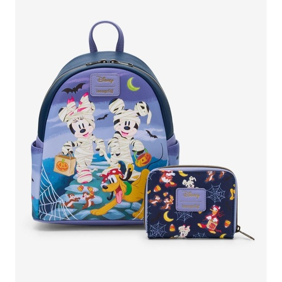NEW Loungefly Disney MICKEY & FRIENDS Halloween COSTUMES  BACKPACK And WALLET‎ main image 6